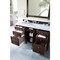 James Martin Vanities Brittany 60in Single Vanity, Burnished Mahogany w/ 3 CM Carrara Marble Top 650-V60S-BNM-3CAR - alternate 2